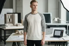 Футболка-реглан с контрастными рукавами