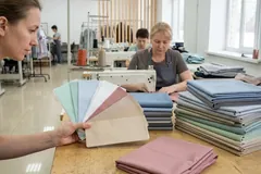 Pantone-веер с образцами тканей халатов